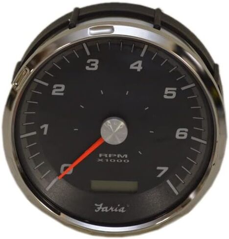 Faria Boat Tachometer Gauge THC616A | W/ Hour Meter 4 1/4 Inch Black in Saudi Arabia