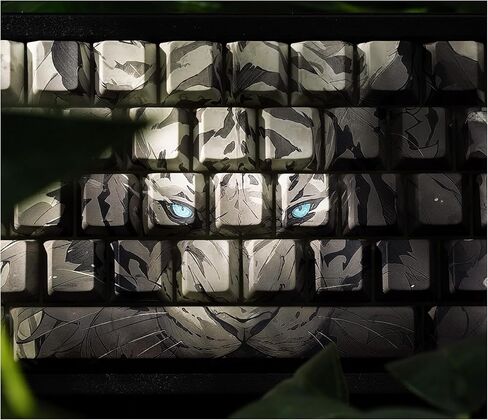 XVX Double Shot PBT Kearcaps ، chrysanthemum keycaps ، تألق جانبي مطبوع من خلال مجموعات كبار المفاتيح ، أغطية لوحة مفاتيح الكرز مع تسامي الصبغة المناسب لمفاتيح مفاتيح MX in Kuwait