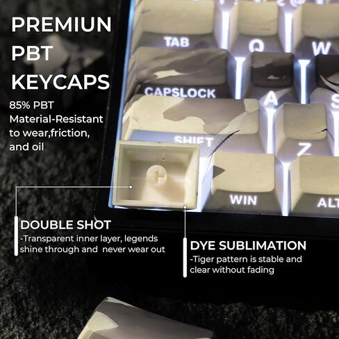XVX Double Shot PBT Kearcaps ، chrysanthemum keycaps ، تألق جانبي مطبوع من خلال مجموعات كبار المفاتيح ، أغطية لوحة مفاتيح الكرز مع تسامي الصبغة المناسب لمفاتيح مفاتيح MX in Kuwait
