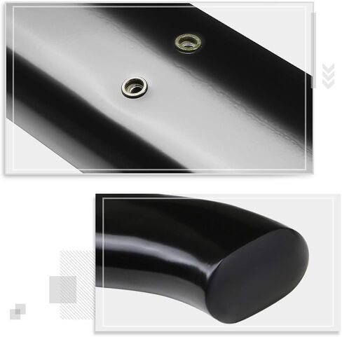 (2Pcs) 4 Inch Black Oval Curved Nerf Step Bars Side Steps Compatible with Dodge Ram Crew Cab 02-09 in Saudi Arabia