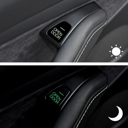 Tomall 16pcs الباب مفتوح ملصقات زر مضيئة لـ Tesla Model 3 Model Y Glow في شريحة خروج الباب المظلم للملصقات الداخلية للسيارة in Saudi Arabia