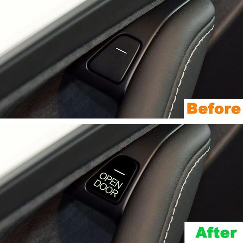 Tomall 16pcs الباب مفتوح ملصقات زر مضيئة لـ Tesla Model 3 Model Y Glow في شريحة خروج الباب المظلم للملصقات الداخلية للسيارة in Saudi Arabia
