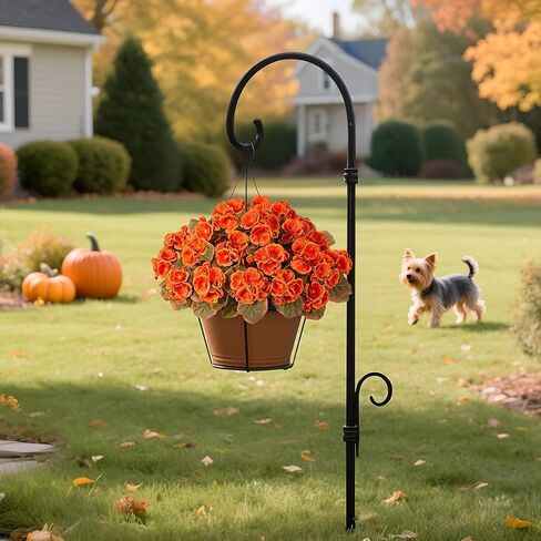 Artificial Geranium Flowers for Outdoors Decoration, Fake Silk Geraniums Flower UV Resistant Look Real Faux Plants for Spring Garden Porch Planter Patio Balcony Yard Table Centerpieces Decor in Saudi Arabia
