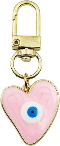 Evil Eye Keychains Heart Keychains Protection Charm Car KeyRing for Women Men in Saudi Arabia
