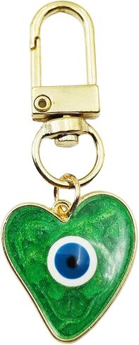 Evil Eye Keychains Heart Keychains Protection Charm Car KeyRing for Women Men in Saudi Arabia