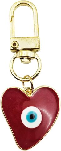 Evil Eye Keychains Heart Keychains Protection Charm Car KeyRing for Women Men in Saudi Arabia