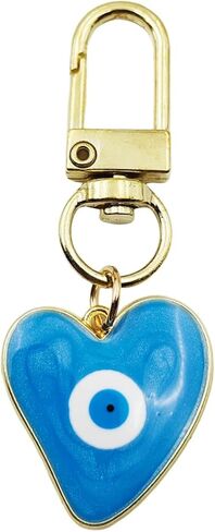 Evil Eye Keychains Heart Keychains Protection Charm Car KeyRing for Women Men in Saudi Arabia