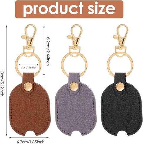 3pcs كم مفتاح السيارة ، أغلفة مفاتيح لمفاتيح السيارات ، ومفاتيح سيارات الجلود البديلة تغطية واقي مفاتيح بوري من الجلد الأنيق والبسيط والمتحمل للرجال والنساء in Kuwait