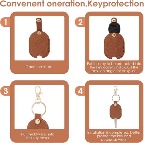3pcs كم مفتاح السيارة ، أغلفة مفاتيح لمفاتيح السيارات ، ومفاتيح سيارات الجلود البديلة تغطية واقي مفاتيح بوري من الجلد الأنيق والبسيط والمتحمل للرجال والنساء in Kuwait