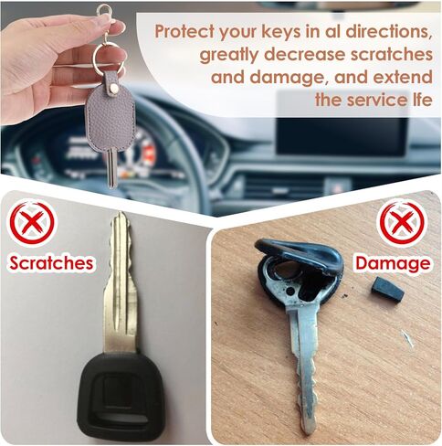 3pcs كم مفتاح السيارة ، أغلفة مفاتيح لمفاتيح السيارات ، ومفاتيح سيارات الجلود البديلة تغطية واقي مفاتيح بوري من الجلد الأنيق والبسيط والمتحمل للرجال والنساء in Kuwait