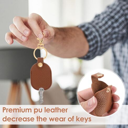 3pcs كم مفتاح السيارة ، أغلفة مفاتيح لمفاتيح السيارات ، ومفاتيح سيارات الجلود البديلة تغطية واقي مفاتيح بوري من الجلد الأنيق والبسيط والمتحمل للرجال والنساء in Kuwait
