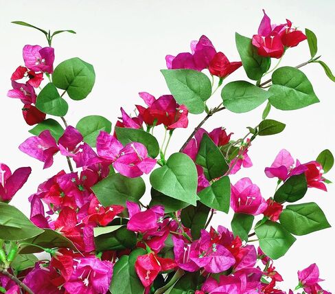 Pack of 16 Artificial Bougainvillea Silk Flower Stems Hanging Flower Vines for Wedding & Home Decoration, Flower Garland, Wreath and Garden DIY Decor - 30.5 inch (Violet Mix) in Saudi Arabia