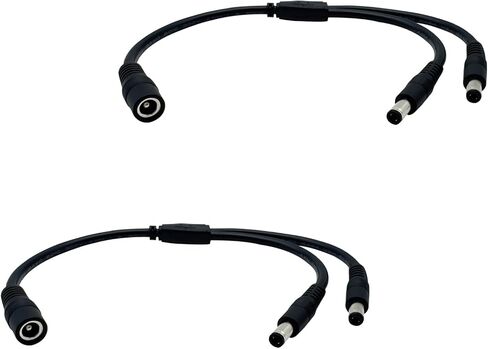 DC Power Splitter 5.5mmx2.5mm 1 Female to 2Male 12 Volt Power Splitter 2pcs in Saudi Arabia