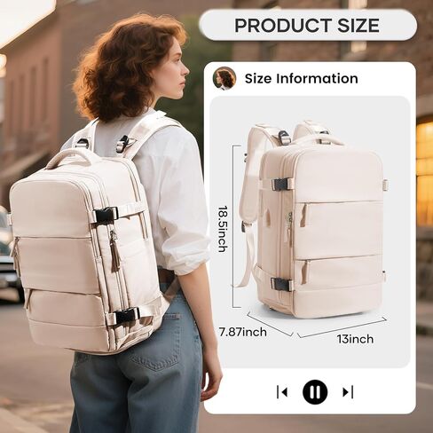 Vacuum Travel Backpack with Pump, Flight Approved Vacpack Backpacks for Women Men, Storage Vacuum Compression Bags with Shoe Compartment/15.6inch Laptop Compartment/USB Port, Grey, Medium in Saudi Arabia