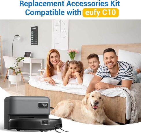 ملحقات قطع الغيار لسلسلة Eufy L60 Series Eufy L50 Series Robot Vacuums Accessories، 2 فرشاة دوارة، 8 مرشحات HEPA ومرشحات رغوة، 8 فرش جانبية، 1 مفك براغي، 1 أداة تنظيف in Kuwait