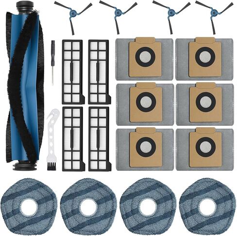 ملحقات قطع الغيار لسلسلة Eufy L60 Series Eufy L50 Series Robot Vacuums Accessories، 2 فرشاة دوارة، 8 مرشحات HEPA ومرشحات رغوة، 8 فرش جانبية، 1 مفك براغي، 1 أداة تنظيف in Kuwait