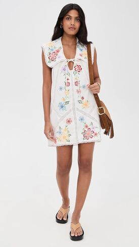 Free People Women's Willow Embroidered Mini Dress in Saudi Arabia