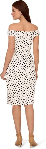Adrianna Papell Women's Polkadot Drape Sheath Dress in Saudi Arabia