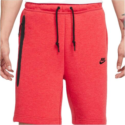 Nike Sportswear Tech Fleece Men's Shorts FB8171-672 (LT UNIV RED HTR/Black), Size XS in Saudi Arabia