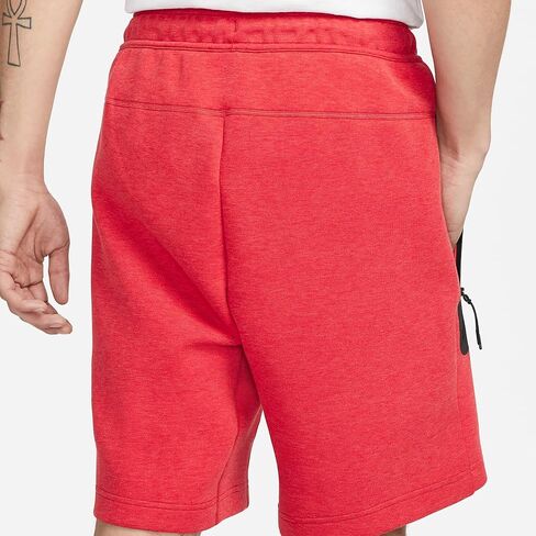 Nike Sportswear Tech Fleece Men's Shorts FB8171-672 (LT UNIV RED HTR/Black), Size XS in Saudi Arabia