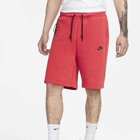 Nike Sportswear Tech Fleece Men's Shorts FB8171-672 (LT UNIV RED HTR/Black), Size XS in Saudi Arabia
