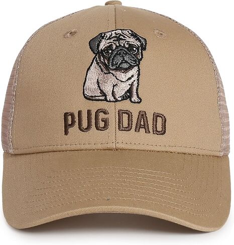 InnoBeta Pug Dad Hat for Men, Pug Gifts for Christmas, Birthday, Adjustable Hard Polyester Trucker Hat Baseball Cap in Saudi Arabia