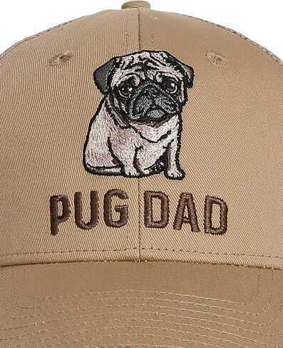InnoBeta Pug Dad Hat for Men, Pug Gifts for Christmas, Birthday, Adjustable Hard Polyester Trucker Hat Baseball Cap in Saudi Arabia