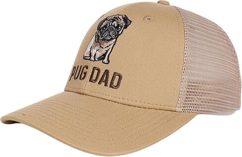 InnoBeta Pug Dad Hat for Men, Pug Gifts for Christmas, Birthday, Adjustable Hard Polyester Trucker Hat Baseball Cap in Saudi Arabia