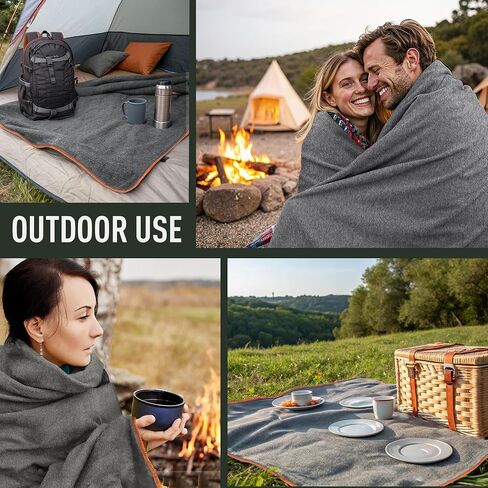 Large Military Wool Blanket - Warm & Thick Emergency Survival Blanket Great for Camping, Outdoors, Sports Events, Picnics, 4.5 lbs, 64" x 88" (Maroon) in Kuwait