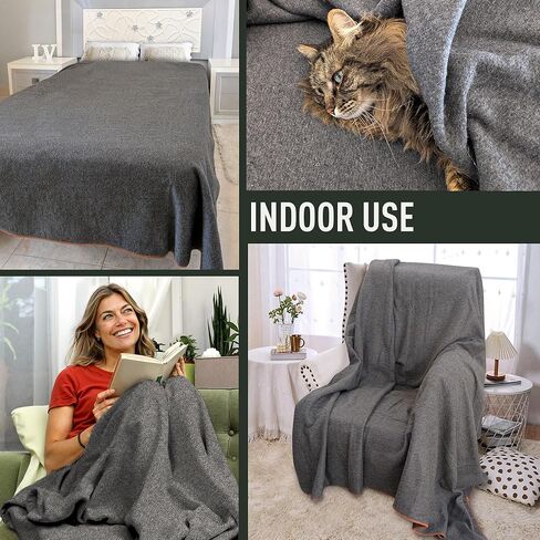 Large Military Wool Blanket - Warm & Thick Emergency Survival Blanket Great for Camping, Outdoors, Sports Events, Picnics, 4.5 lbs, 64" x 88" (Maroon) in Kuwait