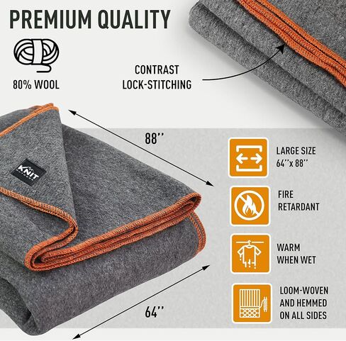 Large Military Wool Blanket - Warm & Thick Emergency Survival Blanket Great for Camping, Outdoors, Sports Events, Picnics, 4.5 lbs, 64" x 88" (Maroon) in Kuwait