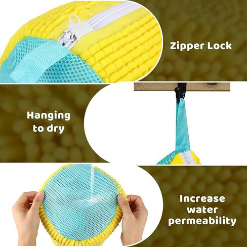 Shoe Washing Machine Bag 2PCS,Shoe Laundry Bags,Durable and Anti wear Laundry bags,Shoe Washing Bag suitable for all shoe types,shoe bag for Washing machines and Dryers (Yellow) in Saudi Arabia
