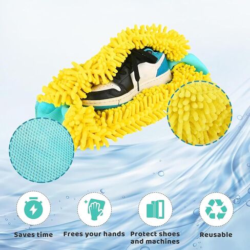 Shoe Washing Machine Bag 2PCS,Shoe Laundry Bags,Durable and Anti wear Laundry bags,Shoe Washing Bag suitable for all shoe types,shoe bag for Washing machines and Dryers (Yellow) in Saudi Arabia