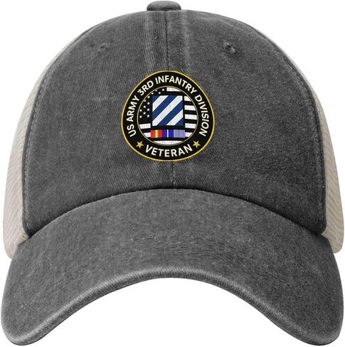 Us Army 3rd Infantry Division Korean War Veteran Adjustable Cowboy Mesh Baseball Cap Unisex Outdoor Trucker Hat2 in Saudi Arabia