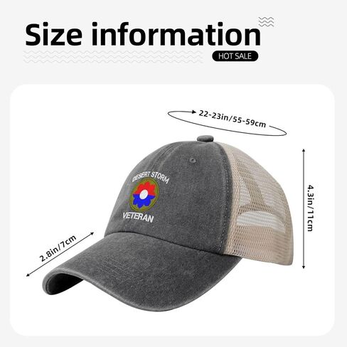 Us Army 9th Infantry Division Desert Storm Veteran Adjustable Cowboy Mesh Baseball Cap Unisex Outdoor Trucker Hat8 in Kuwait