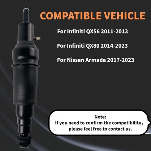 E6210-1LA8A E6210-5ZW0A 2PCS Rear Air Suspension Shock Struts (Non-Hydraulic) Compatible with Infiniti QX56 2011-2013, for Infiniti QX80 2014-2023, for Nissan Armada 2017-2023 in Saudi Arabia