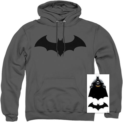 Popfunk Classic Batman Bat Hush Logo Pull-Over Hoodie Sweatshirt in Saudi Arabia