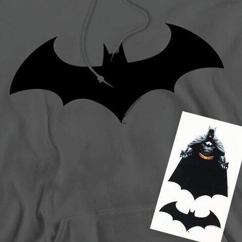 Popfunk Classic Batman Bat Hush Logo Pull-Over Hoodie Sweatshirt in Saudi Arabia