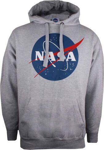 Popfunk Classic Nasa Circle Logo Hoodie مع الطباعة الأمامية والخلفية in Kuwait
