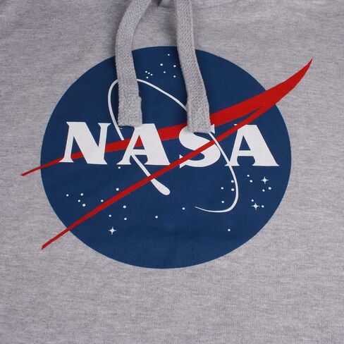 Popfunk Classic Nasa Circle Logo Hoodie مع الطباعة الأمامية والخلفية in Kuwait