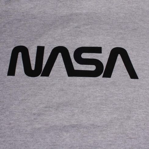 Popfunk Classic Nasa Circle Logo Hoodie مع الطباعة الأمامية والخلفية in Kuwait