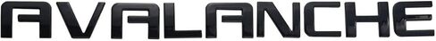 Aimoll 3pcs Avalanche Nameplates Emblem Badge Letter Replacement for GM Chevrolet (Black) in Saudi Arabia