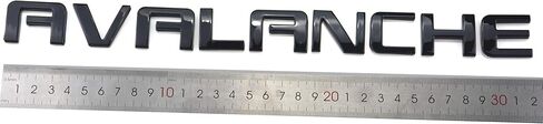 Aimoll 3pcs Avalanche Nameplates Emblem Badge Letter Replacement for GM Chevrolet (Black) in Saudi Arabia