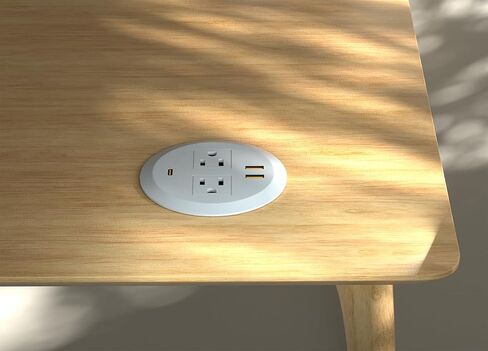 3 بوصة سطح المكتب Grommet ، 65W GAN USB C محطة الشحن السريع ، منفذ 3-USB ، جبل تدفق ، قابس مسطح ، سلك الطاقة 6.5 قدم. in Saudi Arabia