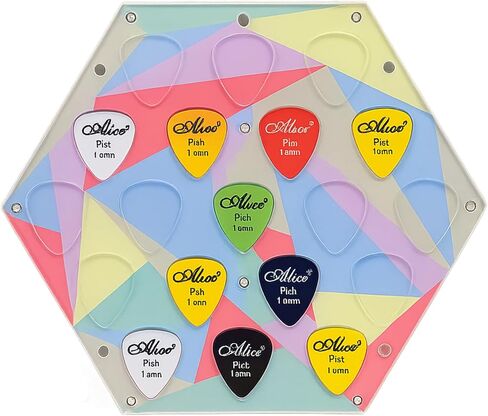 24 Slots Picks Guitar Pick Display Case Holder Wall Mountable Guitar Pick Storage Holder Case Gifts for Men Music Lovers Players Guitarist Collectible Decoration (Clear) in Kuwait