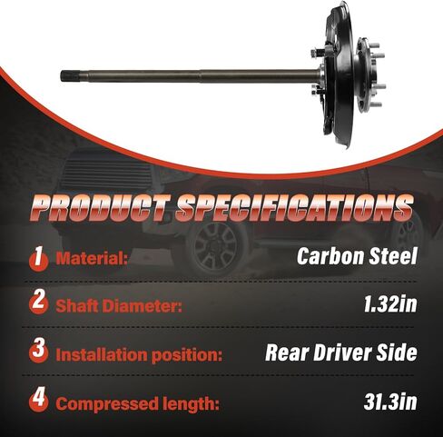 926-141 Rear Driver Side Drive Axle Shaft Assembly, Fit for Lexus GX470 2003-2009, Fit for Toyota 4Runner 2003-2009, Fit for Toyota FJ Cruiser 2007-2009, All Engine, OE 926141, 4231160240 in Saudi Arabia