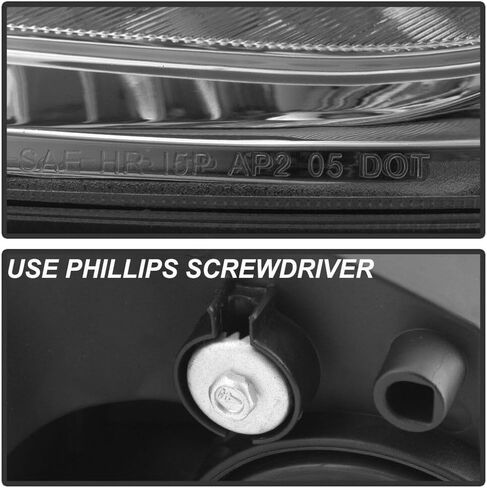 Wairau for Chevy for Cobalt 05-10 ، لـ Pontiac لـ G5 07-10 للتطبيق 05-06 على جانب سائق المصباح الأمامي ، تقنية البولي كربونات الثقيلة الثقيلة للهالوجين SL15555 in Kuwait