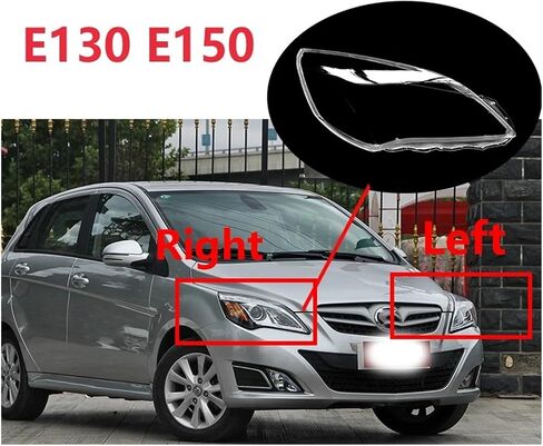Headlight Housing Compatible For Baic E Serises E130 E150 Headlight Cover Lampshade Clear Car Light Glass Shell Transparent Plexig Mask Lamp Car Accessories(1pair E130) in Saudi Arabia
