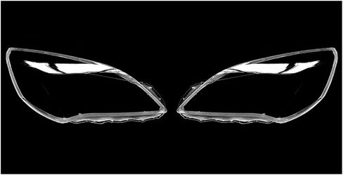 Headlight Housing Compatible For Baic E Serises E130 E150 Headlight Cover Lampshade Clear Car Light Glass Shell Transparent Plexig Mask Lamp Car Accessories(1pair E130) in Saudi Arabia