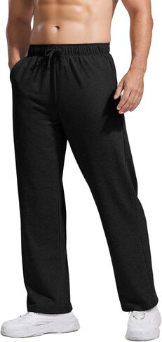 Pinspark Men Cotton Cotton Pants Open Bottom Athletic Googger Pants Pants Loung Pants مع جيوب in Saudi Arabia